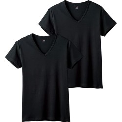 T-shirt 2-piece short sleeved V-neck