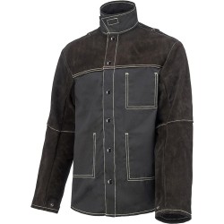 Welding jacket split leather, heat-resistant and fire-resistant cotton, Kevlar sewn cowhide